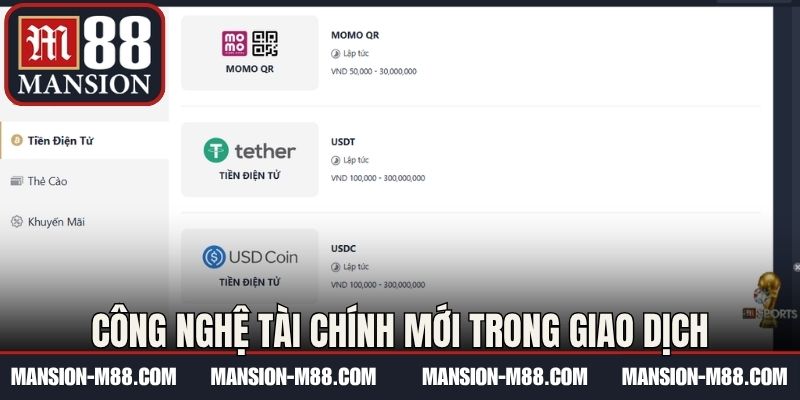 Công nghệ tài chính mới trong giao dịch trực tuyến